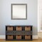 Amanti Art Non-Beveled Wood Wall Mirror, Regis Barnwood Grey Frame
